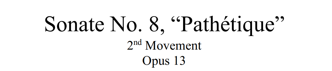 Pathetique 2nd movement